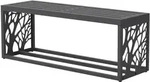 ML-Design Kaminholzregal Innen/Aussen mit Sitzbank, Metall Brennholzregal Holzlager