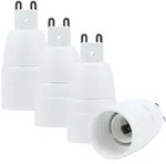 Intirilife G9 auf E14 Lampensockel Adapter in WEISS - 4x Lampenadapter zum