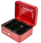 HMF Geldkassette abschlie&szlig;bar, Kasse mit M&uuml;nzeinsatz, 5 M&uuml;nzf&auml;cher, 20 x 16 x 9