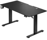 CASARIA&reg; H&ouml;henverstellbarer Schreibtisch elektrisch L Mattschwarz