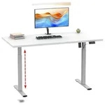VCM H&ouml;henverstellbarer Schreibtisch Lona 140x80 si