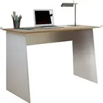 VCM Schreibtisch Masola Wei&szlig; / Sonoma-Eiche H. 74 x B. 110 x T. 50 cm