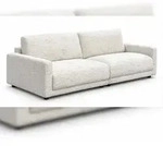 KAWOLA Sofa MARLIN 3-Sitzer Stoff cremewei&szlig;