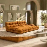 KAWOLA Big Sofa AMIA Stoff cognac