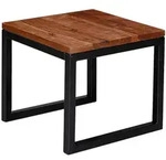 KADIMA DESIGN Beistelltisch 45x40x45 cm Sheesham Massivholz / Metall...