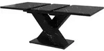 MODFU Ausziehbarer Esstisch MDF Schwarz in Marmoroptik 119,5-159x80x75 cm mit