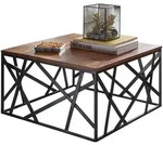 KADIMA DESIGN Couchtisch BAKAL 60x35x60 cm Sheesham Massivholz / Metall...