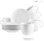 M&Auml;SER Kaffeetassenset 12-tlg,WEISS, postsicher, Serie BARCA