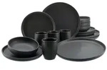 CreaTable Uno Black Kombiservice 16-tlg Steinzeug