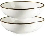M&Auml;SER Sch&uuml;ssel 22 cm Weiss mit blauen Punkten im 2er Set, PINTAR Blaue Punkte,