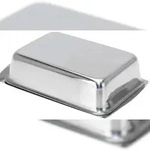 Butterdose Butterglocke Butterschale 16x11x4cm Edelstahl K&uuml;che Gastro Margarine