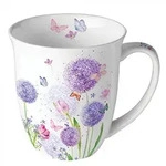 Ambiente Tasse 10cm Porzellan mit Pusteblumen Motiv - 0,4L Keramiktasse