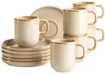 M&Auml;SER Espressotassen-Set, 12-tlg., SAND postsicher, Serie CORDELIA