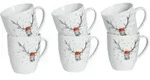 CreaTable Hirsch Weiss Kaffeebecher 6-tlg Porzellan