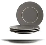 M&Auml;SER Dessertteller 21 cm, 4-er Set, ANTHRAZIT postsicher, Serie UNICO