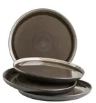 M&Auml;SER Dessertteller 21,5 cm, 4-er Set, SCHWARZ/GRAU, postsicher, Serie NIARA