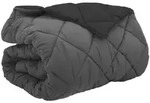vidaXL Winterbettdecke Schwarz und Anthrazit 220 x 240 cm Mikrofaser