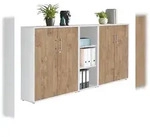 moebel-dich-auf Aktenschrank TABOR 8 in wei&szlig; / Gold Harbor Oak, Schrankwand,