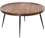 KADIMA DESIGN Couchtisch WL5.678 75x39x75 cm Sheesham Massivholz / Metall...