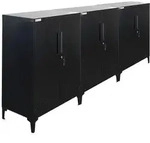 PROREGAL Mega Deal 3x Aktenschrank ELEPHANT abschlie&szlig;bar aus Metall mit Beinen...