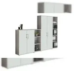 moebel-dich-auf Aktenschrank TABOR 4 in lichtgrau / wei&szlig; matt, Schrankwand,