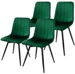 ML-Design Esszimmerst&uuml;hle 4er Set drehbar, K&uuml;chenst&uuml;hle gepolstert aus Samt,