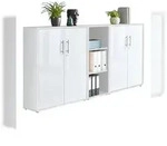 moebel-dich-auf Aktenschrank TABOR 8 in wei&szlig; / wei&szlig; Hochglanz, Schrankwand,