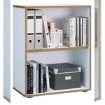 VCM B&uuml;roregal & B&uuml;cherregal Salia Wei&szlig; H. 74 x B. 60 x T. 33 cm