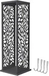 ML-Design Kaminholzregal Innen Au&szlig;en Brennholzregal Metall 37,5x37,5x112 cm,