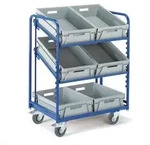 Rollcart Eurokastenwagen, inkl. Eurok&auml;sten 16-4344, Ladefl&auml;che 1240x620mm,