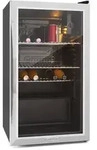 Klarstein Beersafe XXL K&uuml;hlschrank 80 Liter 3 B&ouml;den Panoramaglast&uuml;r Edelstahl