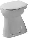 DURAPLUS Stand-WC SUDAN flach 360 x 465 mm, Abgang waagrecht wei&szlig;