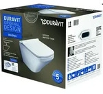 Duravit Wand-WC DuraStyle Rimless pl WC-Sitz m. Absenkaut. mit Befestig.