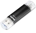 Hama Laeta Twin 128GB USB 3.0/Micro-USB Stick schwarz