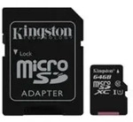 Kingston Flash-Speicherkarte microSDXC-an-SD-Adapter inbegriffen 64 GB