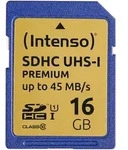 Intenso 16GB SDHC UHS-I Premium Secure Digital Card