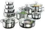 K&auml;rcher Karcher Topfset Jasmin (Edelstahl, 20-teilig, inkl. Glasdeckel und Edelstahl