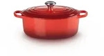 Le Creuset Gusseisen-Br&auml;ter, &Oslash; 29 cm, Oval, f&uuml;r alle Herdarten, 4,7 L, kirschrot