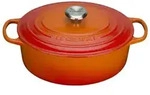 Le Creuset Br&auml;ter oval 29 cm, orange, Eisenguss, Feuerfest, F&uuml;r alle Herdtypen