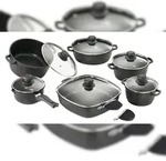 K&auml;rcher Karcher Topfset (Aluguss, 12-teilig, Teflon-Classic-Antihaftbeschichtung,