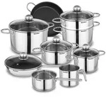 K&auml;rcher Karcher Topfset Jette (Edelstahl, 14-teilig, inkl. 5 Glasdeckel, Induktion)