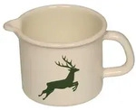 Riess Emaille Schnabeltopf &Oslash; 9 cm, 0,5 l, Hirsch Gr&uuml;n