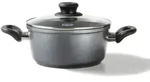 STONELINE&reg; Bratentopf 24 cm, mit Glasdeckel, Antihaft Bratentopf, Induktion und