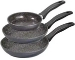 STONELINE&reg; Pfannen-Set, 3-teilig, 16/20/24 cm, Induktion und backofengeeignet,