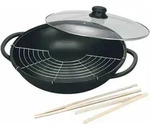 KR&Uuml;GER Leipzig Wok mit Glasdeckel "Leipzig" 36 cm