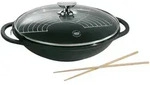 Berndes Wok mit Glasdeckel und Zubeh&ouml;r Vario Click Induction 32 cm