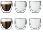 Set aus 6 doppelwandigen Bechern 8 cl - Transparent Rund Bodum Glas