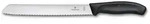 Victorinox Brotmesser Swiss Classic 21 cm, mit extra scharfem Wellenschliff, schwarz,