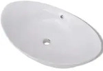 vidaXL Keramik Waschbecken Keramiksp&uuml;len &Uuml;berlauf Oval 59 x 38,5 cm
