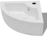 vidaXL Waschbecken mit &Uuml;berlauf 45 x 32 x 12,5 cm Wei&szlig;